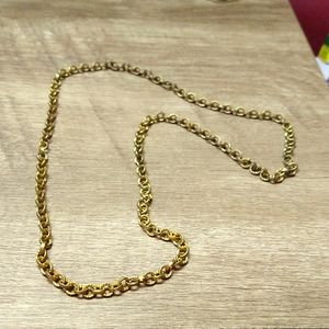Long Goldtone Chainlink Necklace